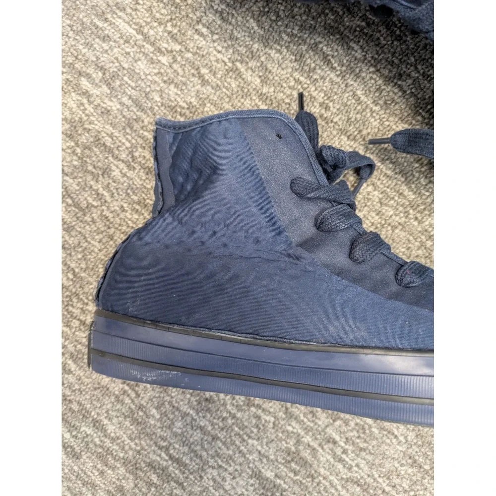 Converse Chuck Taylor All Star High Top Navy Blue‎ Textured Diamond Sneakers 6Y